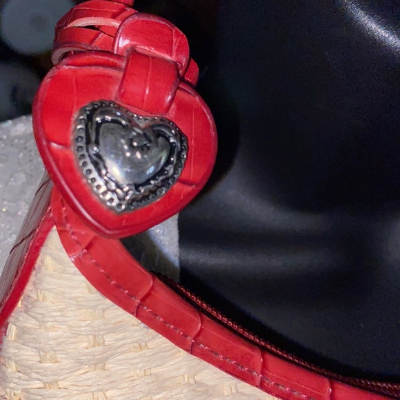 Brighton Fashion Straw & Leather Shoulder Handbag - Picture 3 of 7